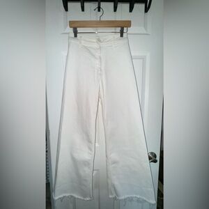 Zara White Mariner Straight Pant